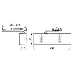 Доводчик дверной DORMA TS 83 EN 3-6 BCA серебро