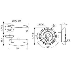 Ручка раздельная FUARO VIOLA RM AC-9 медь /27719/