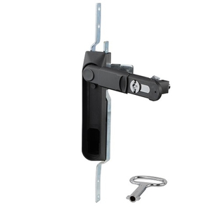 Замок мебельный MS-1848-3KA/P (ригель изогнутый на 8мм, ключ-бабочка)