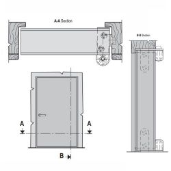 Схема монтажа петель угловых AGB 2R