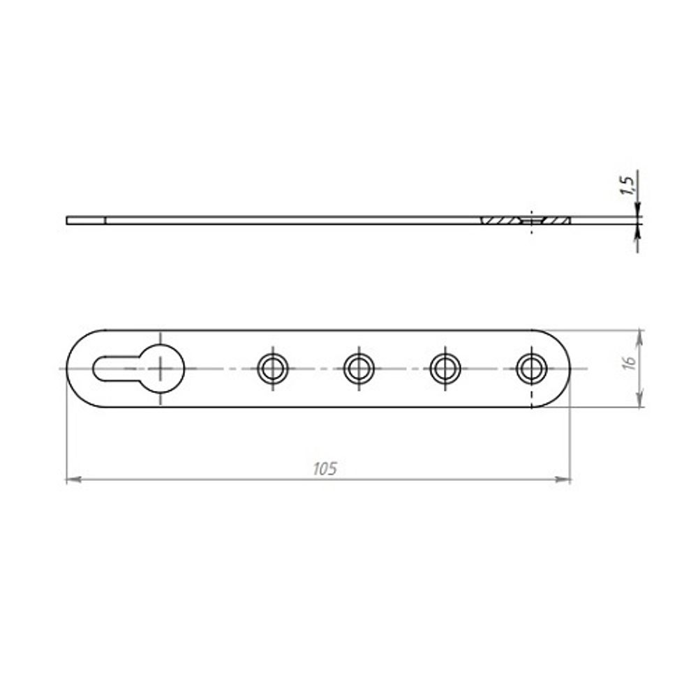 Подвеска мебельная КУНГУР 5.1а L-105 цинк (1 шт)