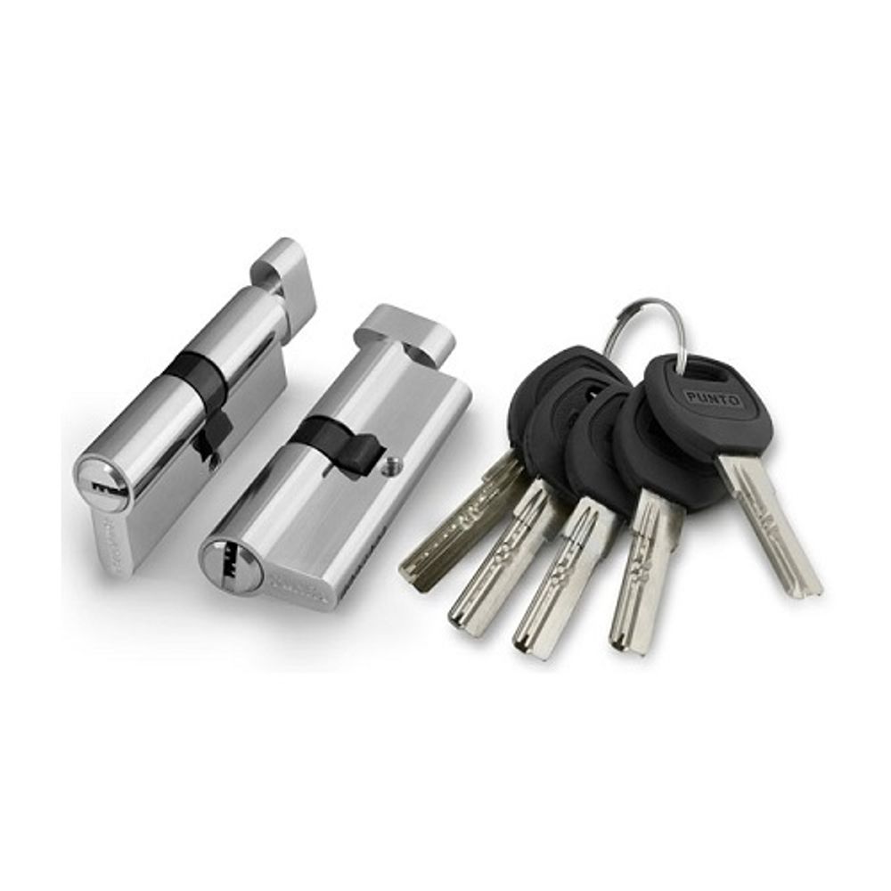 Цилиндровый механизм с вертушкой PUNTO A202/100 mm (50+10+40) SN мат.никель 5 кл. /34567/