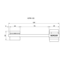 Замок врезной BORDER 72260 K8-6 (ключ 120) /39821/