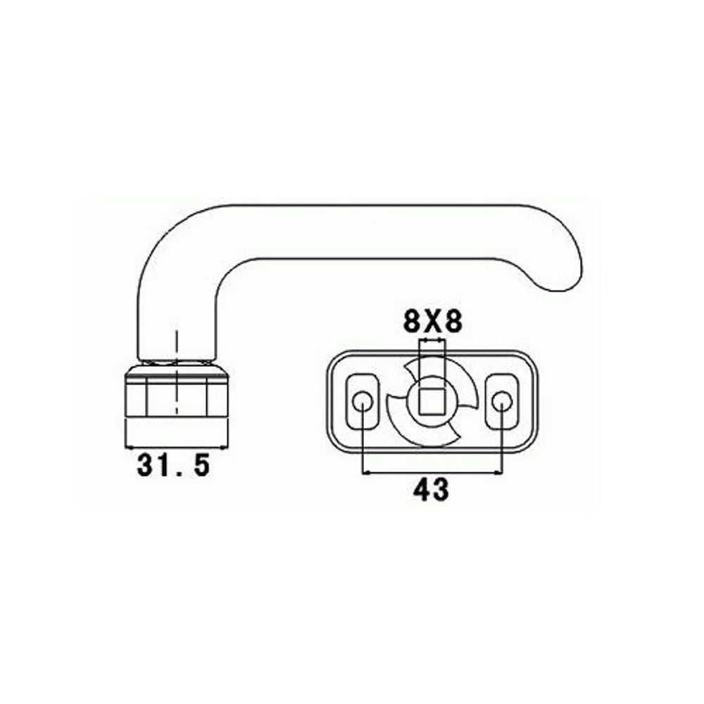 Нажимной гарнитур раздельный Elementis + 2 накладки на цилиндр черный