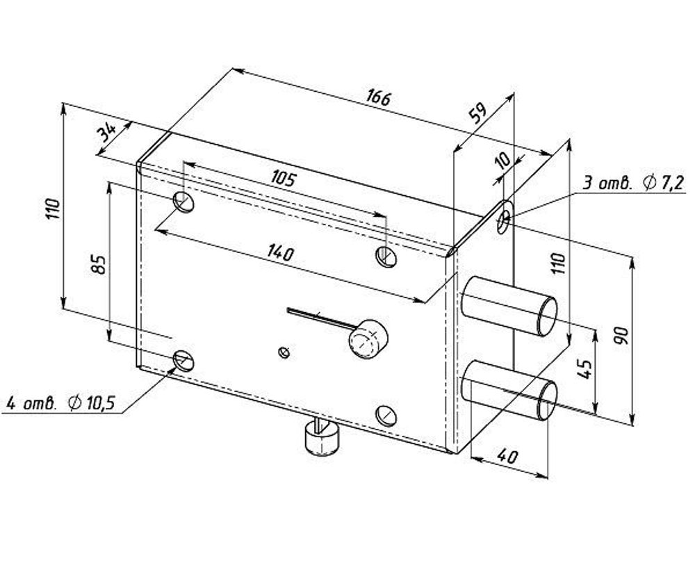 Замок накладной СЕНАТ ЗГС-4