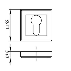 Накладка под цилиндр PUNTO ET QL BL-24 черный /41751/