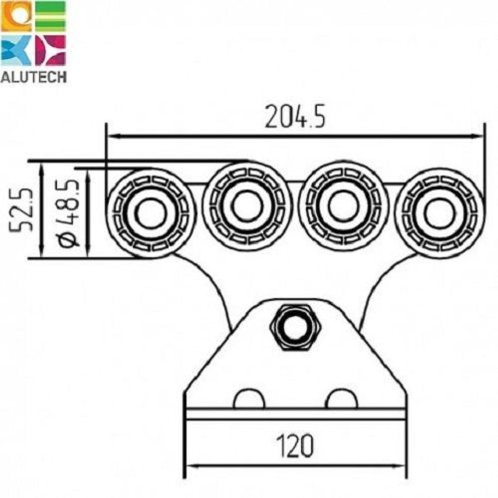 Опора роликовая (полимерные ролики). Для ворот до 300 кг. Light SGN.01.140