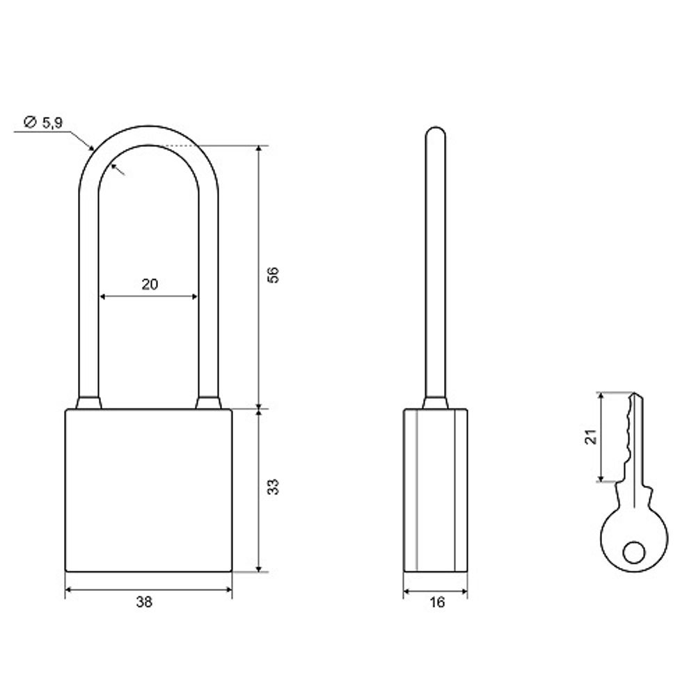 Замок навесной PALLADIUM 303F-40L