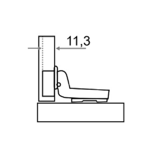 Петля мебельная вкладная (1 шт)