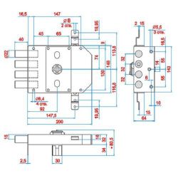 Замок накладной ЭЛЬБОР 1.09.52.МА Сапфир