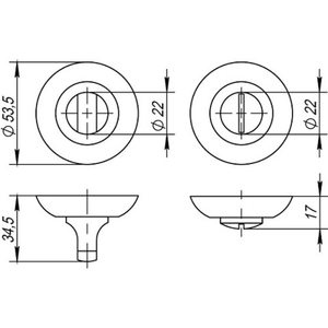 Ручка поворотная AJAX BK6 JR CF-17 кофе /43395/
