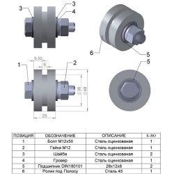Ролик металл d-50 под полосу