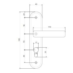 Ручки на планке APECS HP-55.0623 CR хром