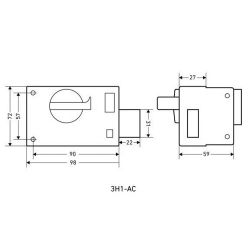 Замок накладной АЛЛЮР ЗН1-АС (аналог Калуга ЗН1А-СМ)