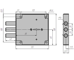 Замок накладной Цербер ЗНУ-М