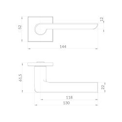 Ручка раздельная PUNTO SANDY EST.Q52 BL-24 черный /60449/