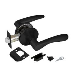 Ручка защелка AJAX 6010 BL-Р (без фик.) черный /44451/