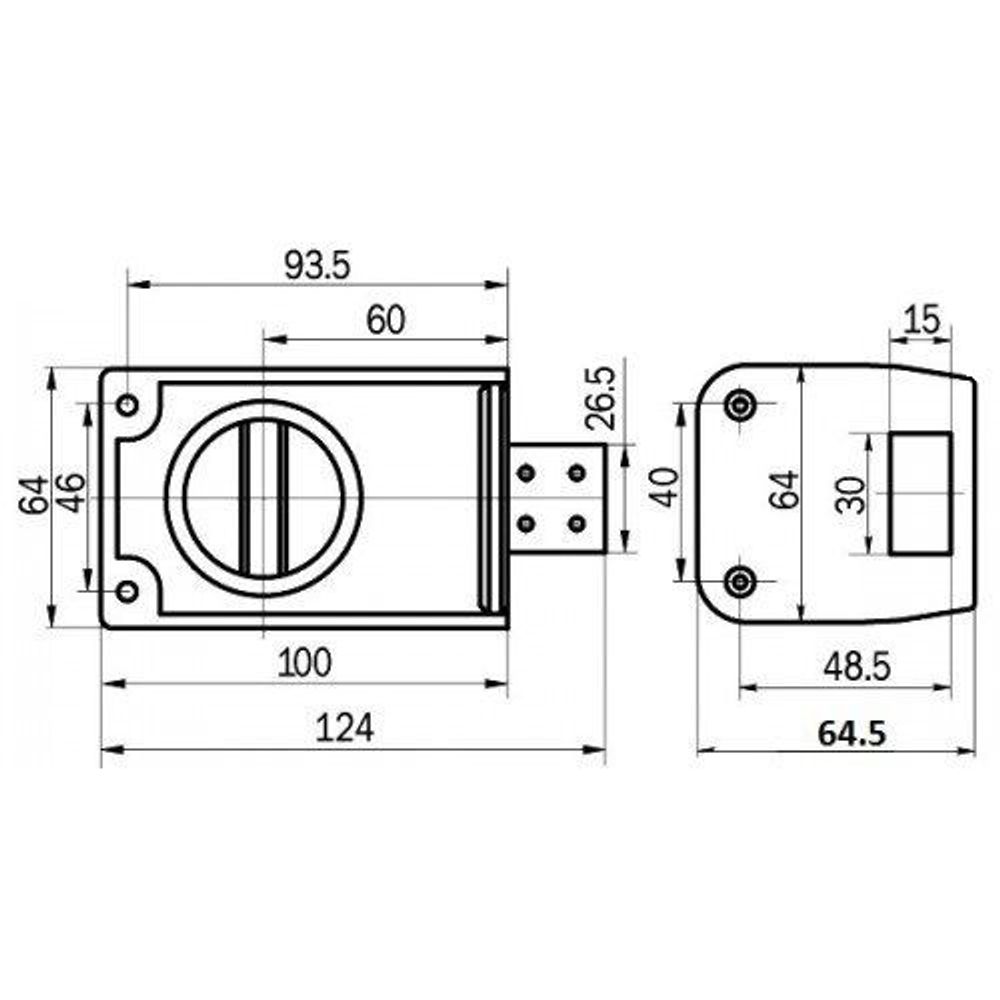 Замок накладной ПРОСАМ 86900-ЗНД-1/М
