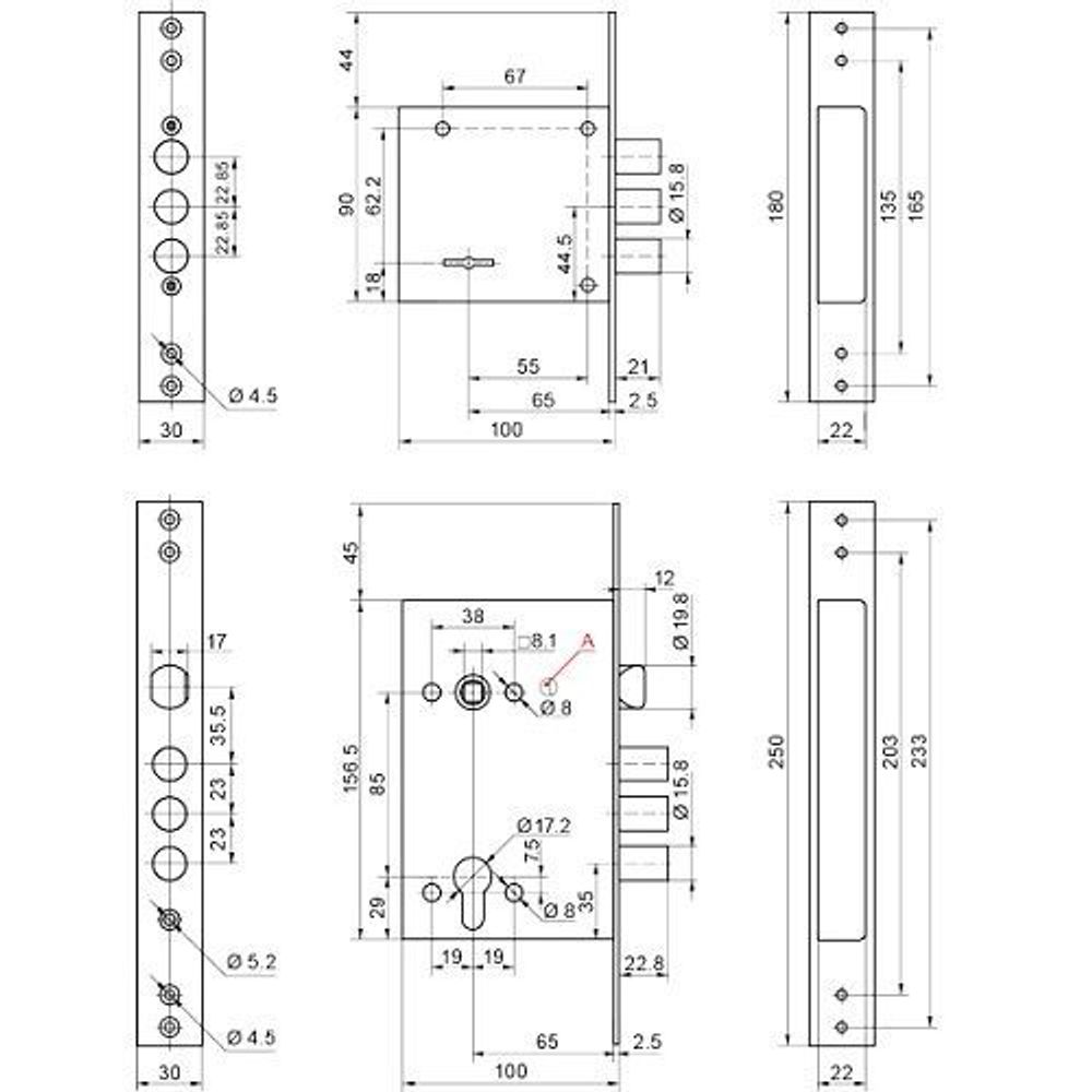 Комплект замков BORDER Grand 2 /87310+79048/  /34911/