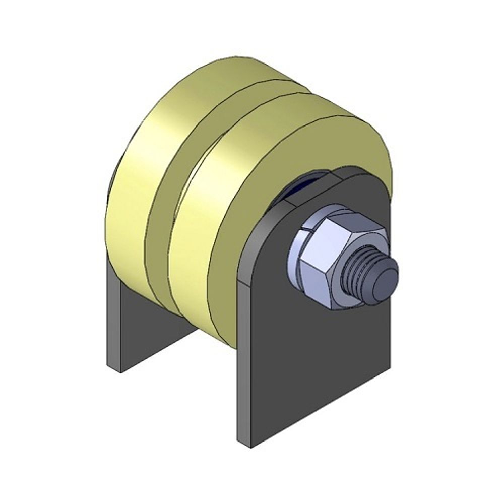 Ролик капролон d-40 под полосу на пластинах