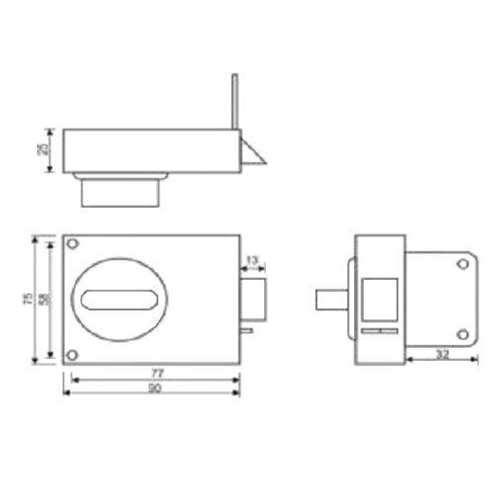 Замок накладной ШО-40