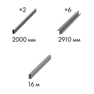 Комплект для обрамления пенала двухстворчатой двери ARMADILLO Comfort - PENAL 1800/2900 AL /60823/