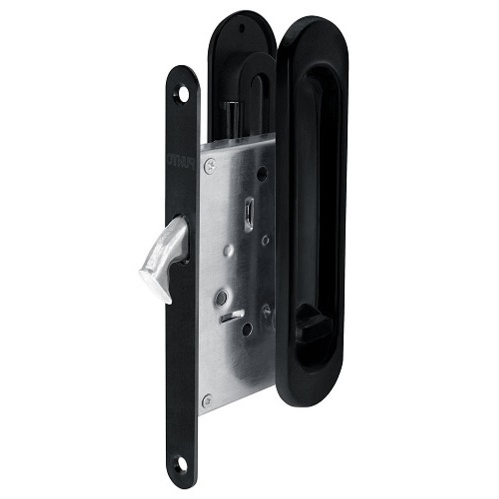 Защелка с ручками для раздвижных дверей PUNTO Soft LINE SL-011 BL черный /43507/