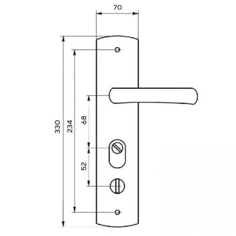 Ручка на китайскую дверь LEKSA 608A-5 хром (универсальная)