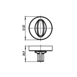 Ручка поворотная ARMADILLO WC-BOLT BK6/URB SG-1 матовое золото /57507/