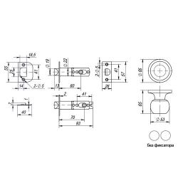 Ручка защелка PUNTO 6072 SN-P (без фик.) мат.никель /25237/