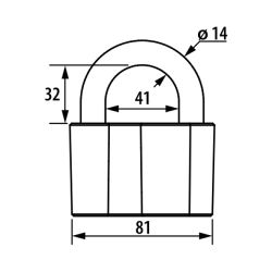 Замок навесной ЧАЗ ВС2А /5665/