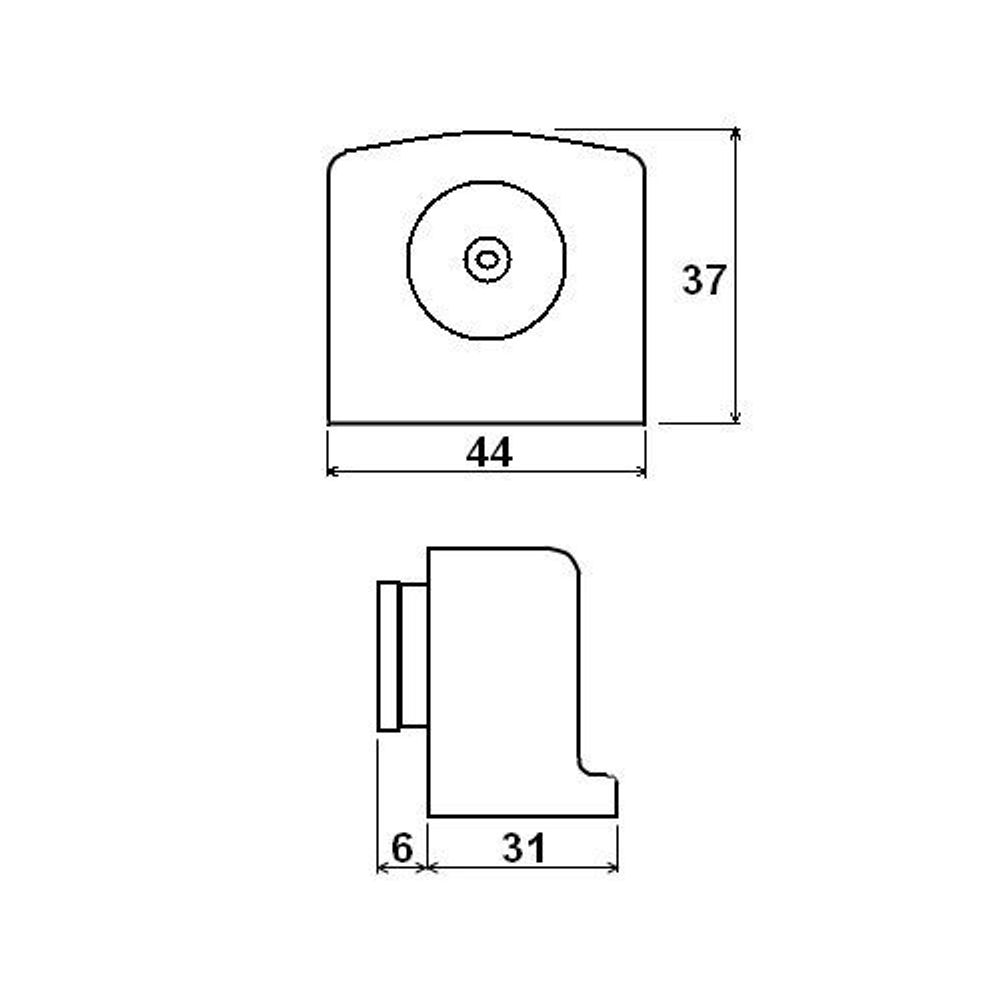 Упор дверной магнитный APECS DS-2751-M GM мат.золото