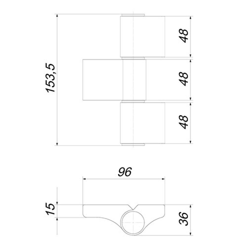 Петля дверная PUNTO IN-U3B1-150A RAL 9016 белый /60255/