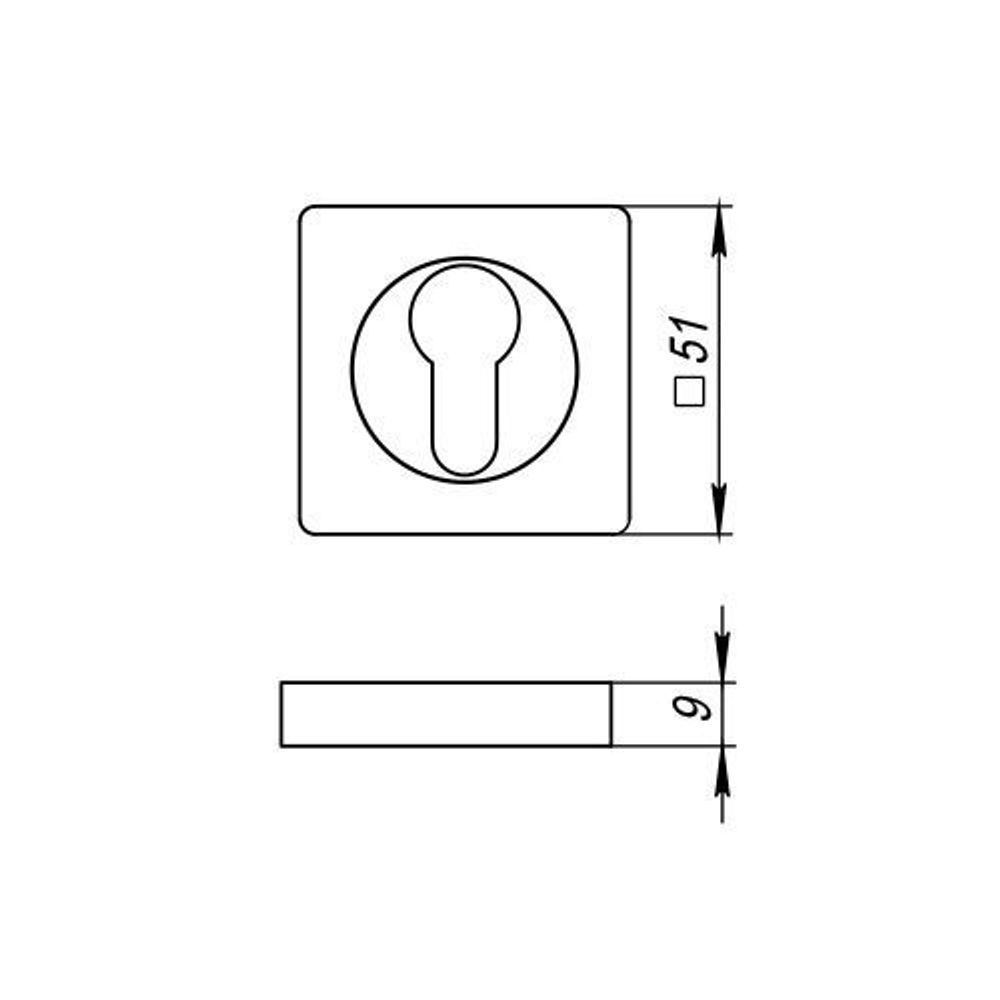 Накладка под цилиндр PUNTO ET ZQ GR-23 графит /41059/