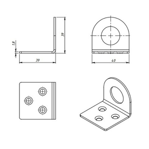 Пробой-ушко гнутое КУНГУР 40х75 цинк (1 шт)