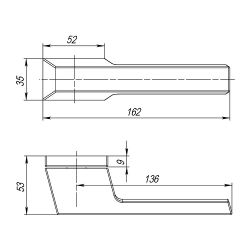 Ручка раздельная PUNTO TITAN QSL SN/BL-24 мат.никель/черный /46393/