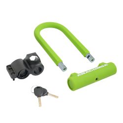 Замок навесной всепогодный АВАНГАРД АНАКОНДА Т608 ЗЕЛЕНЫЙ с креплением на раму (силикон)