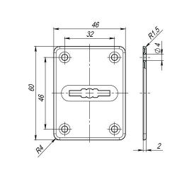 Декоративная накладка FUARO ESC 081 SN мат.никель (1 шт)