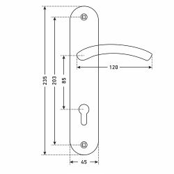 Комплект ручек АЛЛЮР 132-1 85 мм CP хром