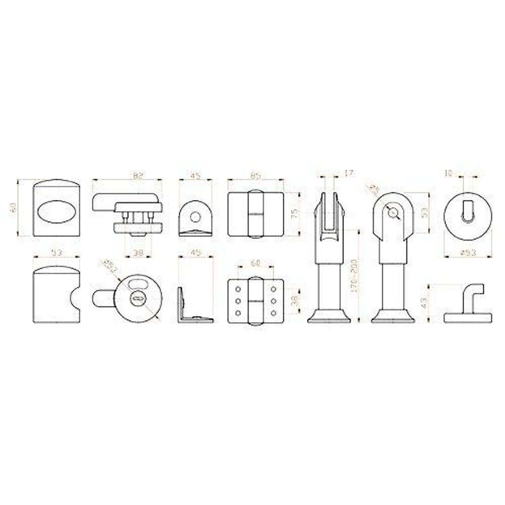 Опора ST Cabine 170-200 мм
