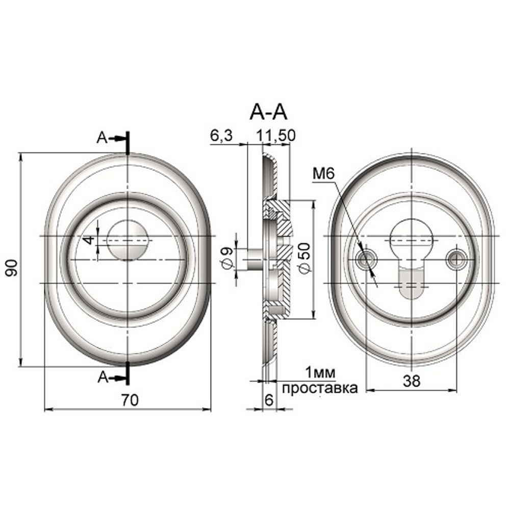 Броненакладка КРИТ-М БН-26L Лб золото