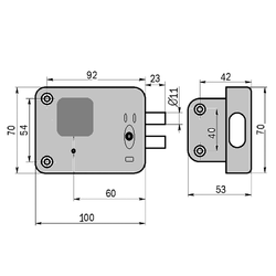 Замок накладной ЗН 1-5 Томск (MF603-1)