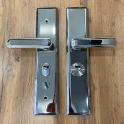 Ручка на китайскую дверь LEKSA 608A-5 хром (универсальная)