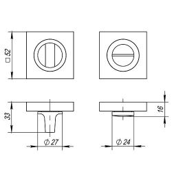 Ручка поворотная FUARO BK6 KM WH-19 белый /40029/