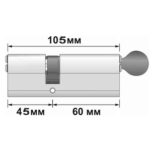 Цилиндровый механизм с вертушкой PUNTO MaxPro7002/105 mm (40+10+55) SN никель 7кл. /57561/