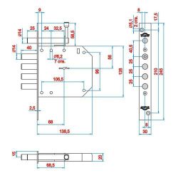 Замок врезной ЭЛЬБОР 1.05.02 Базальт
