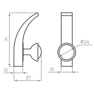 Крючок настенный AJAX MB-LM/K-004 GP золото /49157/