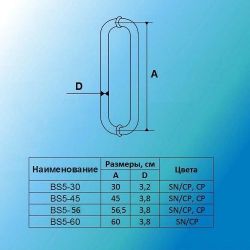 Ручка скоба MSM BS5-30 SN мат.никель