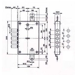 Замок врезной сувальдный MOTTURA 52.783 (универсальный) /1804/