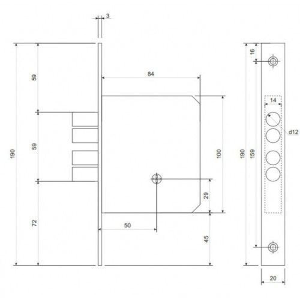 Эскиз с размерами APECS 99-K G